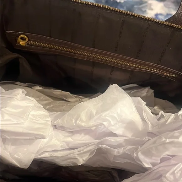 Marc Jacobs Brown Leather Tote with Gold Hardware - Picture 4 of 10